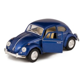 Blue 1967 Classic Die Cast Volkwagen Beetle Toy with Pull Back Action by Kinsmart
