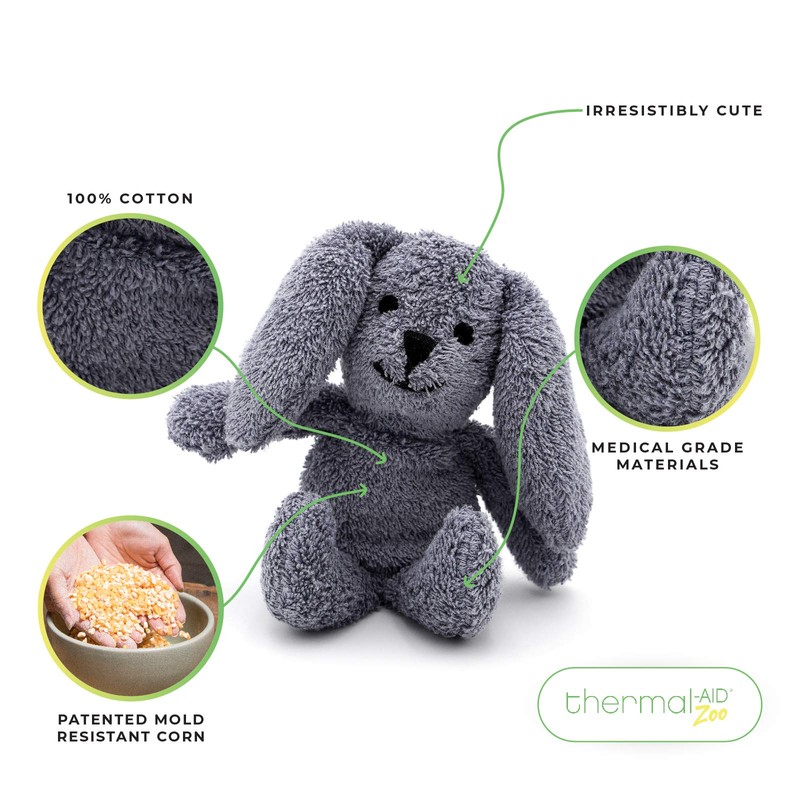 Thermal-Aid Zoo Mini — (Baxter the Bunny) — Mold-Resistant, Washable