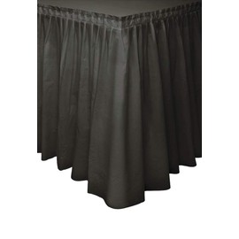 Unique Party 50062 - Plastic Black Table Skirt, 14ft
