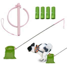 Wzxlj.Y Wzxlj. Y Dog Pooper Scooper with 120 Doggie Poop Bags, 30" Extendable Handle, Lightweight Pooper Scooper for Small & Large Dogs, Pet Waste Removal Tool for Yard, Ideal Dog Pooper Scooper