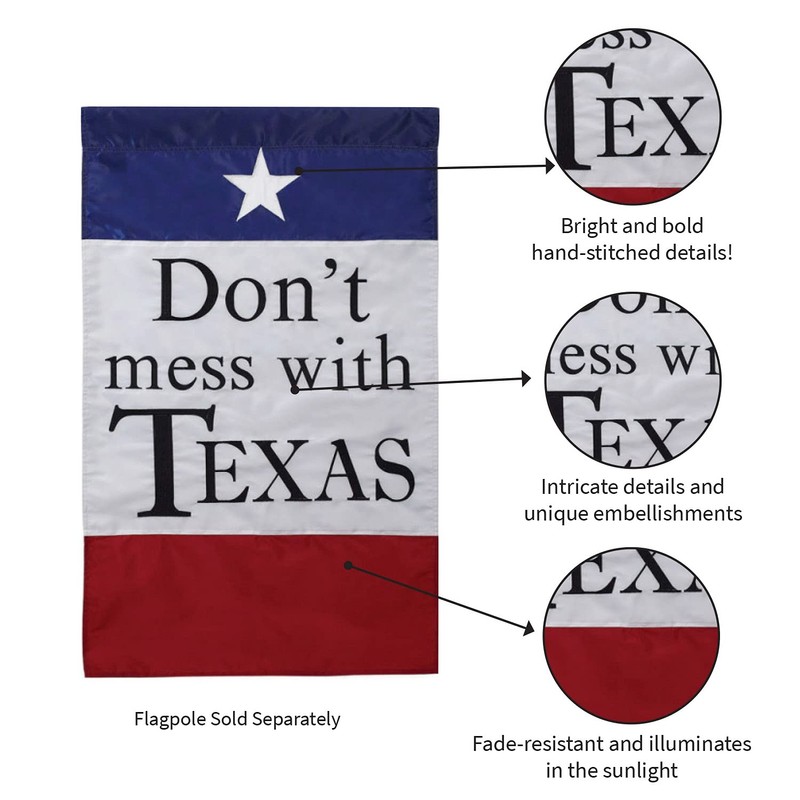 Gifted Living Don't Mess with Texas Garden Flag