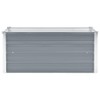 CHARMMA Raised Bed Gray Galvanized Steel 39.4 x 15.7 x