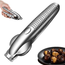 2023 Upgrade Nutcracker Chestnut Clip Nut Cracker Sheller Walnut Pliers Metal Nut Opener Plier Multifunctional Chestnut Opener Nut 304 Stainless Steel Kitchen Tools