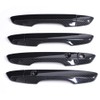 8pcs Smart Exterior Door Handle Cover Trim Carbon Fiber Style