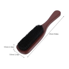 Outanaya Men Hair Detangling Brush with Wooden Handle Curly Hair Grooming Comb Gentle Bristles for Smooth Styling Practical Beard Brush