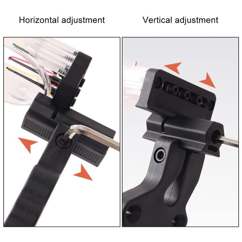 MiOYOOW Compound Bow Visor, Micro Adjustable 3 Pin Bow Visor