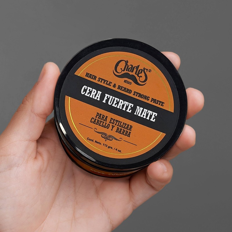 Charle's Cera Fijación Fuerte Mate 113g - Pomada Premium Para