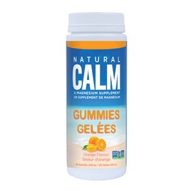 Natural Calm Magnesium Gummies (Orange Flavour), 120 Count - Chewable - Fast Absorbing - Relaxing - Vegan, Gluten-free, Ages 4 and up
