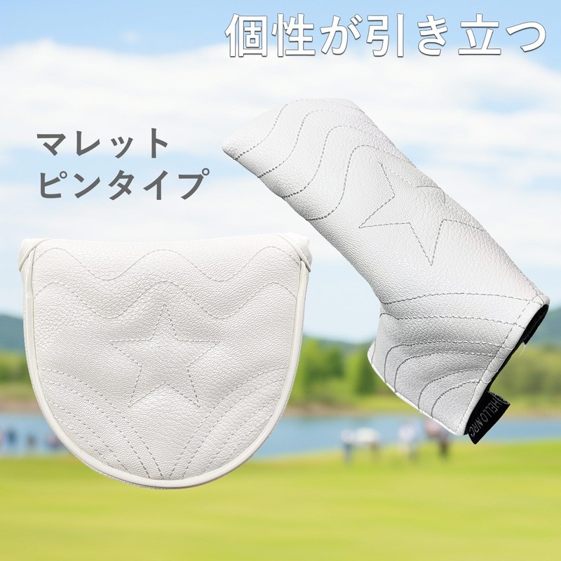 Golf Headcover Putter Mallet Cover Pin Type Golf Headcover Single