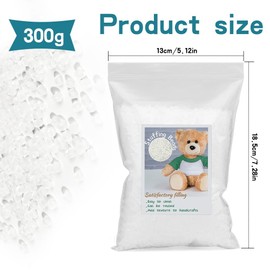 Nitlak 300g/10.6 oz Stuffing Beads,Bean Bag Filler Beads,Plastic Filler Beads,Craft Stuffing Beads for Weight Stuffed Animal Pillow Bean Bags DIY Crafts