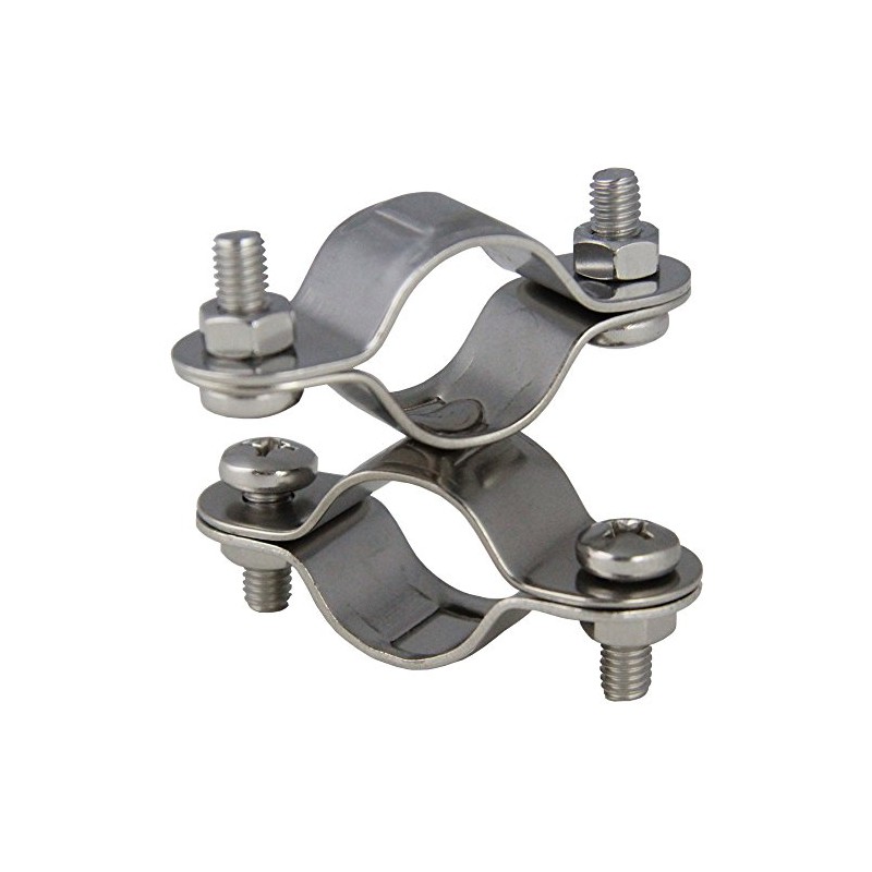 Pack of 5 Pipe Clamps Double with Swivel Diameter 25