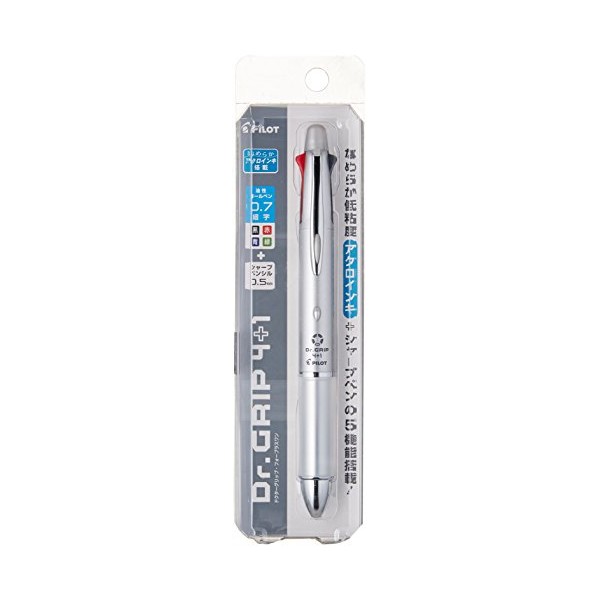 Pilot Dr. Grip 4+1, 4 Color 0.7 mm Ballpoint Multi