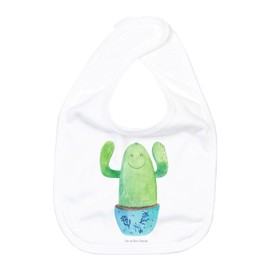 Mr. & Mrs. Panda Toddler Burp Cloth Baby Bib Cactus Happy White