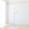 Simple Designs LF2000-SLV-LB 71.5" Traditional Floor Lamp with Adjustable Reading