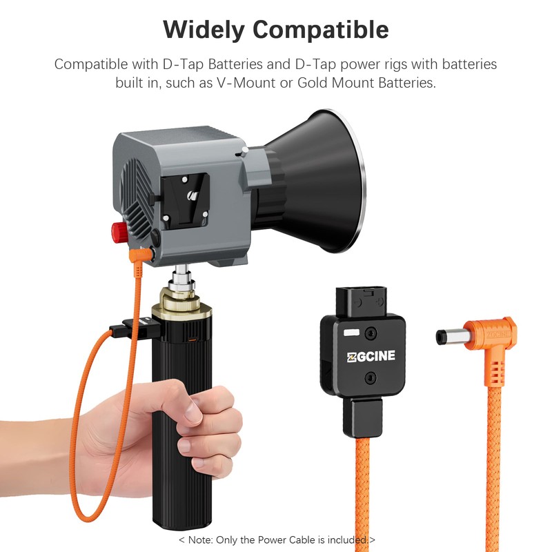 ZGCINE D-Tap to 5.5*2.5mm DC Connector Power Cable 60cm Length