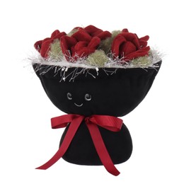 Apricot Lamb Romantic Rose Bouquet Plush Stuffed Animals for Kids, Soft Cute Plush Toys for Baby Girl and Boy, Fluffy Romantic Rose Bouquet Red 9.5 Inches