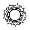 Simple Mandala Snowboard Sticker All Weather 6" Vinyl Decal -