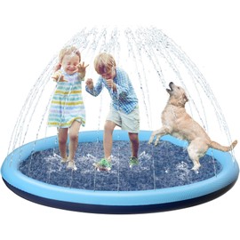 Jasonwell Kids Dog Splash Pad Sprinkler Non Slip Dog Sprinkler Pad Splash Pool Puppy Dogs Pool Summer Outdoor Water Toys Backyard Durable Splash Pad for Toddlers Kids Small Medium Large Dogs Pet