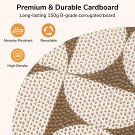 FUKUMARU 3PCS Cat Scratcher, 23.6 Inch Extra Long Cardboard Cat Scratch Pad for Wall, Multifunctional Cats Scratching Board Indoor, Durable Wall Mounted Scratching Pads for Corner Sofa Couch
