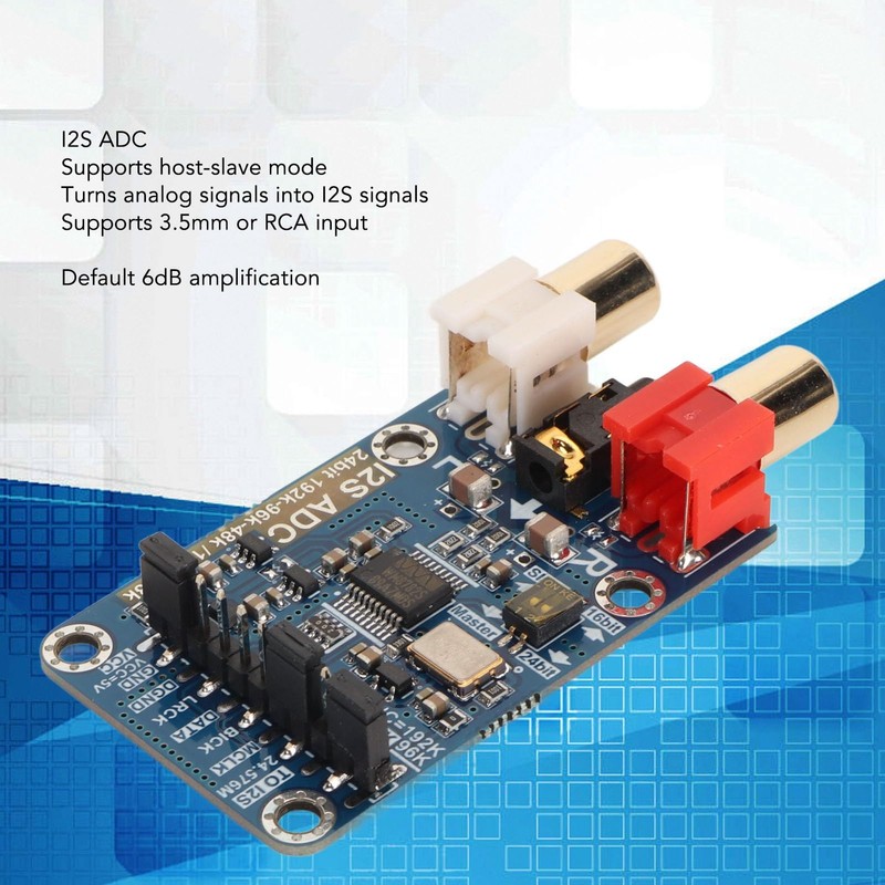 I2S ADC Audio Capture Card Module, Master Slave Mode Development