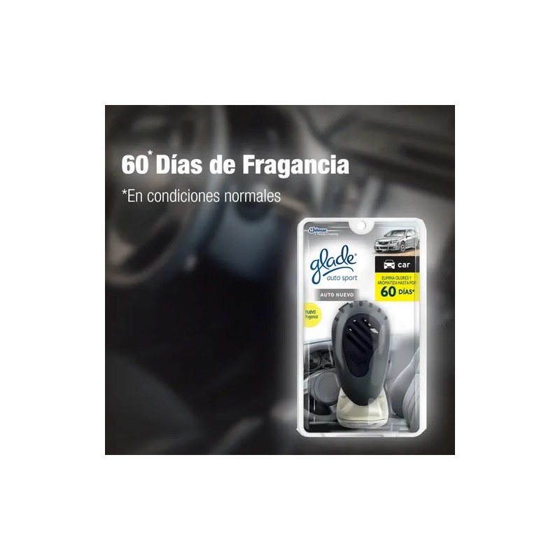Aromatizante Glade Auto Sport aceite auto nuevo