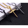 Rehoboth Men's Stainless Steel Nail Cross Pendant Necklace for Womens