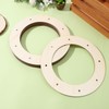 NUOBESTY 12pcs Wooden Wreath Frames Wood Garland Hoops for Craft