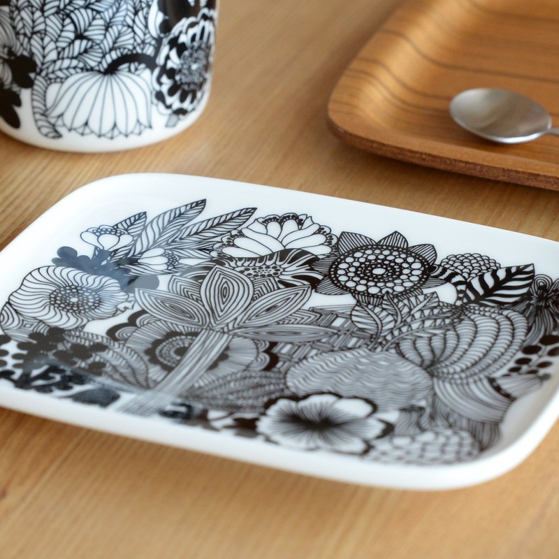 Marimekko 067845 090 Square Plate, 5.9 x 4.7 inches (15
