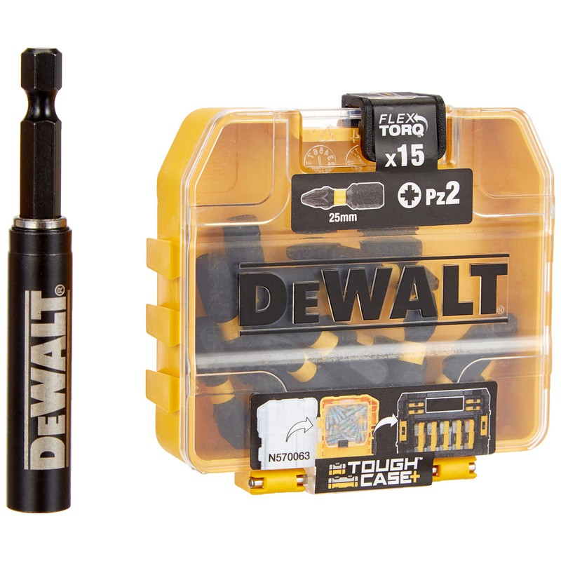 XMS DEWALT Extreme Impact Torsion Bits PZ2 x 16,Multi,One Size,DT70618T-QZ