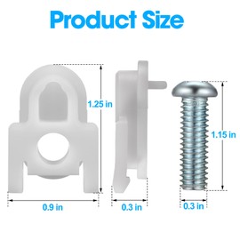 WR01X25070 Refrigerator Door Handle Fastener for GE Fridge Freezer Handle Replacement WR01X39781 AP7175647 Refrigerator Parts (2 Pack)