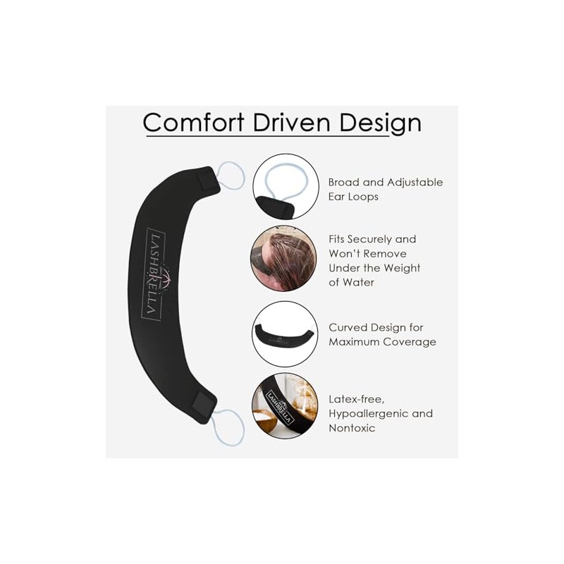 Visera de ducha para pestañas y cejas para extensiones de
