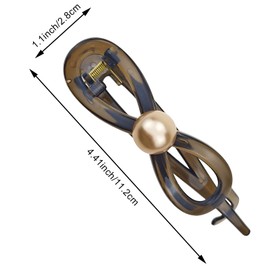 6pcs French Hair Clips for Women Elegant Hair Claw Clips for Thick Hair Pearl Hair Accessories Hair Barrettes