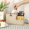 BTSKY Household Seagrass Facial Tissue Box With Two Side Storage