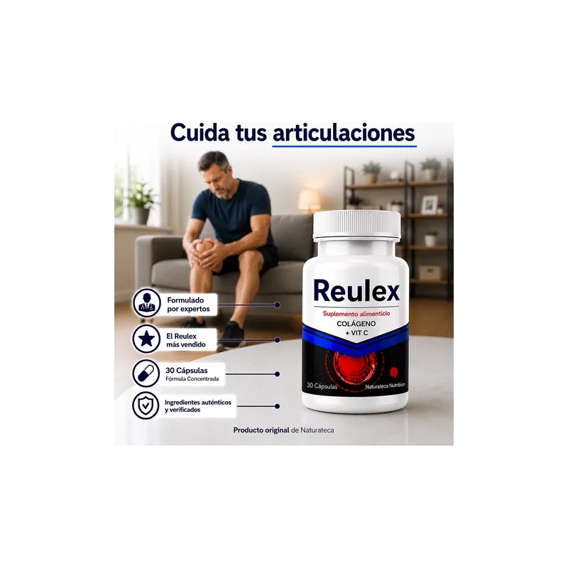 Reulex 1 Frasco 30 Cápsulas | Colageno Msm | Vitaminas