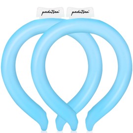 Padutson 2 Pack Neck CoolingTube, Reusable Ice Coolers Wearable BodyCooling Products, Neck Coolers for HotWeather(Blue*2)