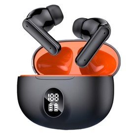 LIWEARE Bluetooth headphones, wireless Bluetooth 5.3 in-ear headphones, wireless headphones, deep bass, wireless earbuds, 55 hours, LED display