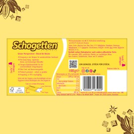 Schogetten Schogetten für Kinder 100g Schokoladentafel, Vollmilchschokolade mit cremiger Milchcreme, praktisch einzeln portioniert. Ein Genuss. Stück für Stück.