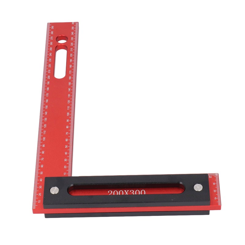 Woodworking Square 300x200mm L Shape Aluminum Alloy Framing Square with