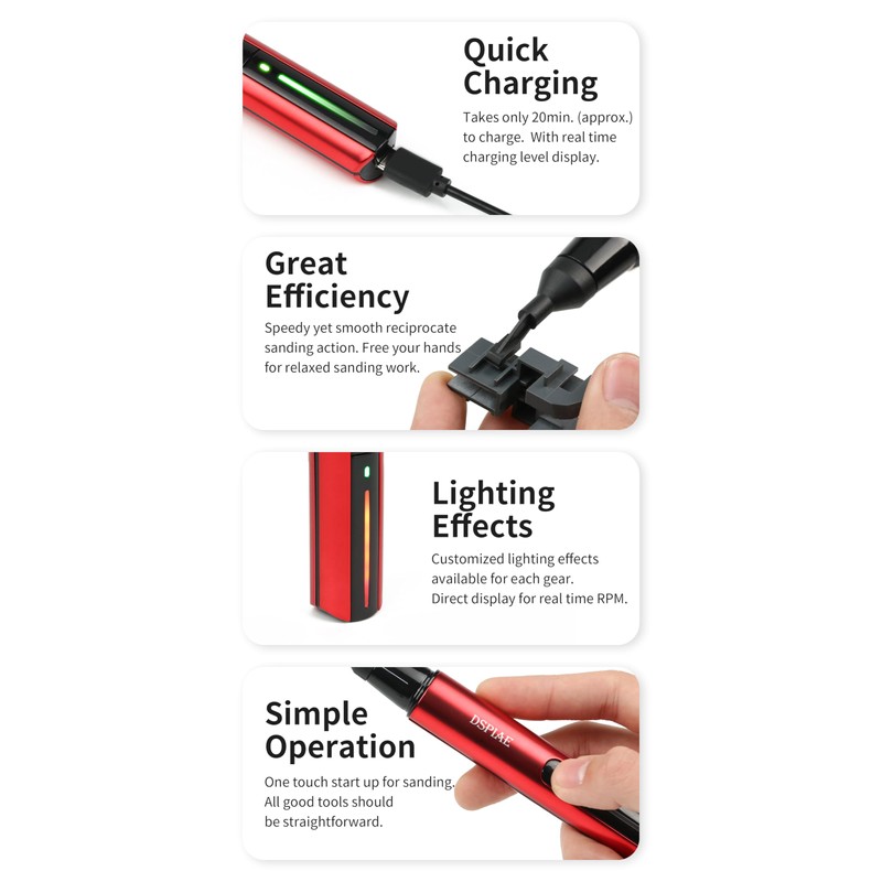 Electric Reciprocating Sander – Precision Multi-Speed Sanding Tool with Fine