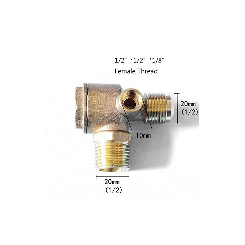 Air Compressor Check Valve Threaded Check Valve Brass 3-Port Tube
