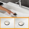 TIORIY Vessel Sink Drain Without Overflow, Plastic Bathroom Pop up