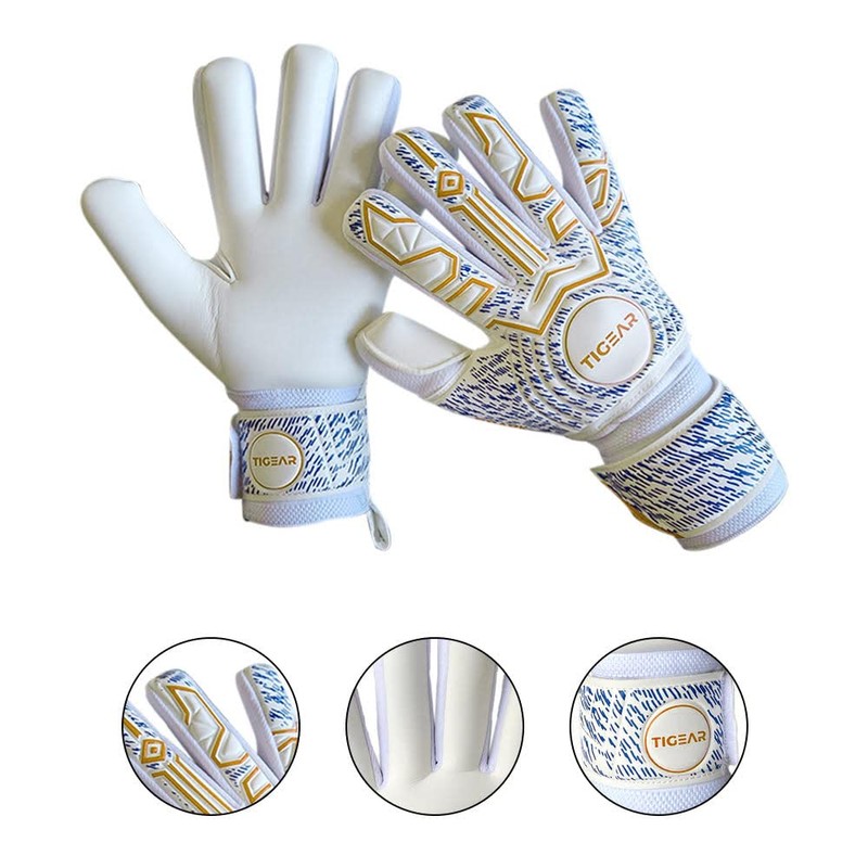 TIGEAR Spark Series Kids Goalkeeper Gloves with Durable German Latex,