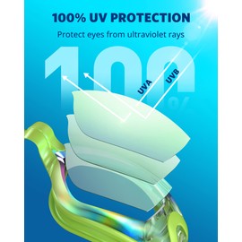 Aegend Swim Goggles, 2 Pack Swimming Goggles No Leaking Adult Men Women Youth, Flexible, Detachable, Mirrored, Pink & Green