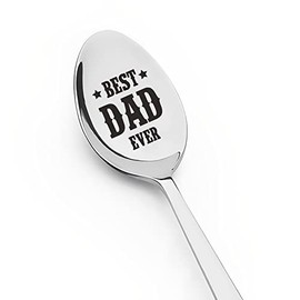 Best Dad Ever Spoon Gifts for Father's Daddy Tea Coffee Spoons for Dad Fathers Day Christmas Birthday Gifts from Daughter Son Daddy Gifts Spoon for New Dad Bonus Dad