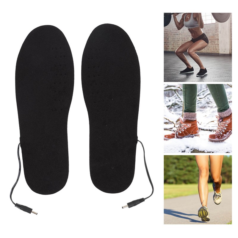 Heated Insoles Soft Warm Breathable Cuttable Electric Heating Insoles with