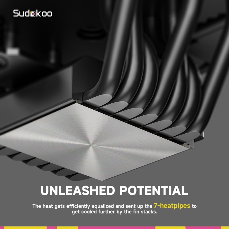 Sudokoo Sudokoo SK700V AM5 CPU Cooler, AM5 Exclusive, Digital Display,