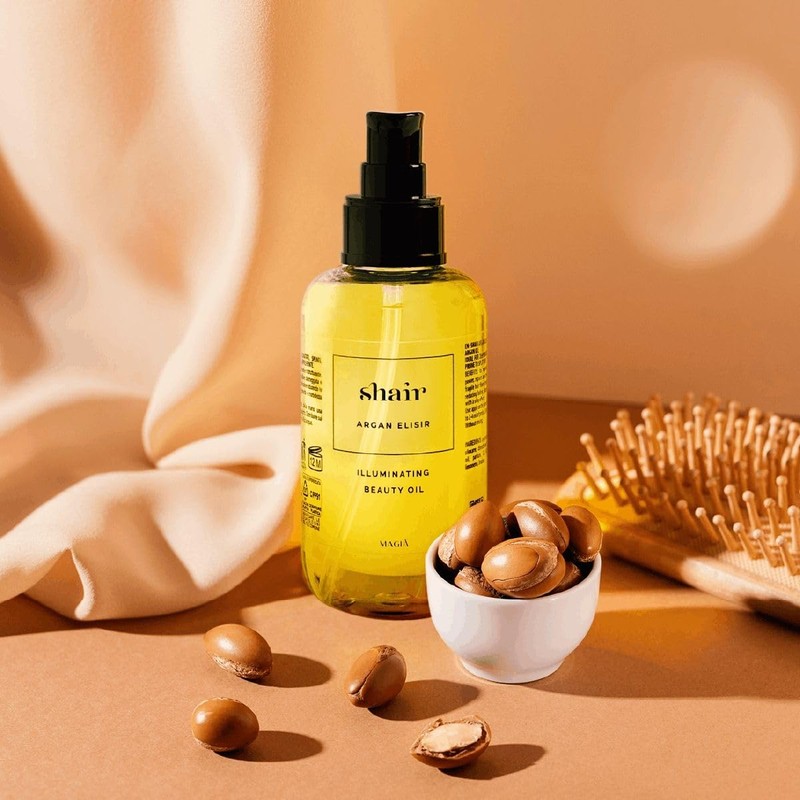 Shair Argan Elixir: Strengthening and Brightening Repair Oil for Dry,