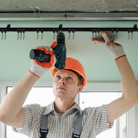 Jetec Curtain Tracks Ceiling Flexible Curtain Track Bendable Rail Curved Wall Mounted for Living Room Bedroom Divider Rod RV(20 Meter/ 65.6 Feet,Black)