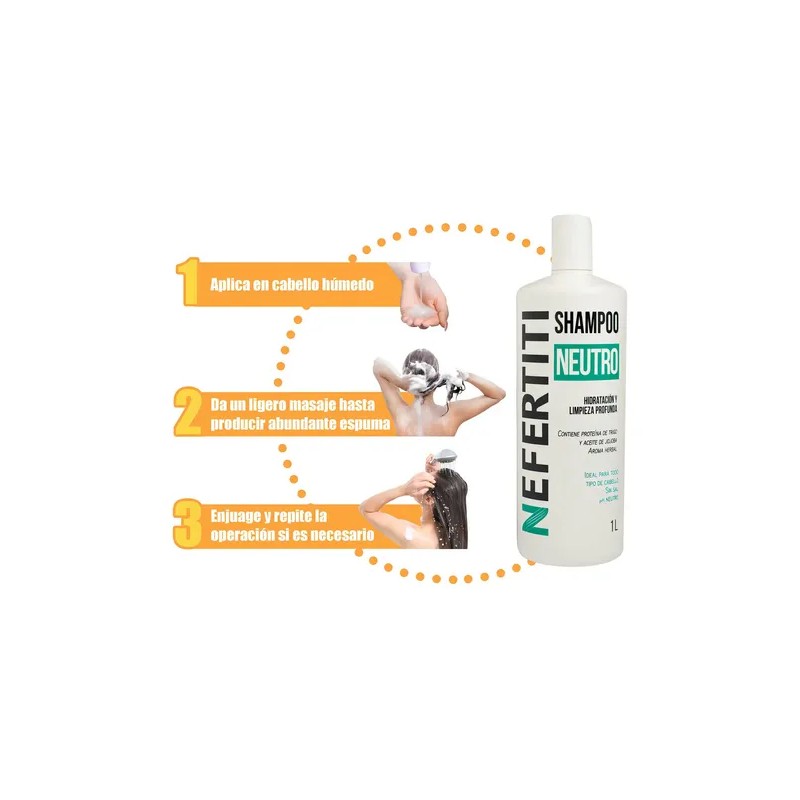 Shampoo Neutro Para Limpieza Profunda Profesional 1l Sin Sal