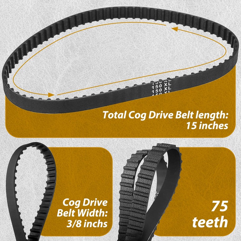 HASMX Cog Drive Belt Replacement Drive Belt for Disc Sander